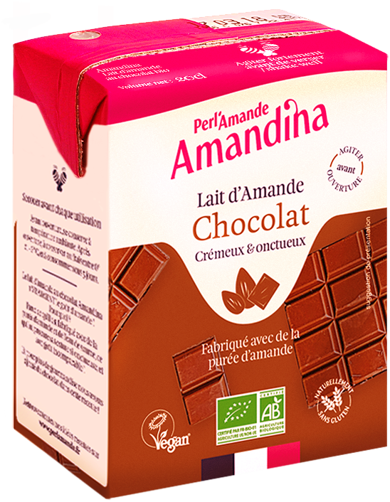Perl'amande Amandelmelk chocolade glutenvrij bio 200ml